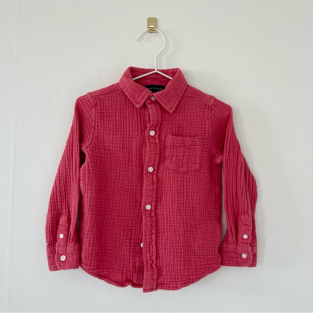 Janie and Jack Gauze Button Down